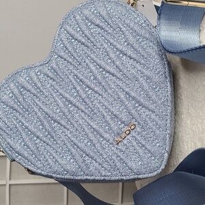 NWT Aldo heart shaped denim Crossbody